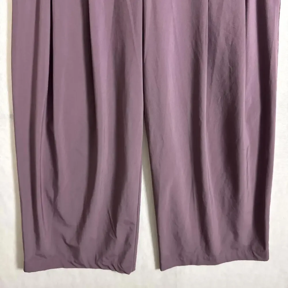 Athleta Purple Wide-Leg Track Pants - Picture 3 of 13